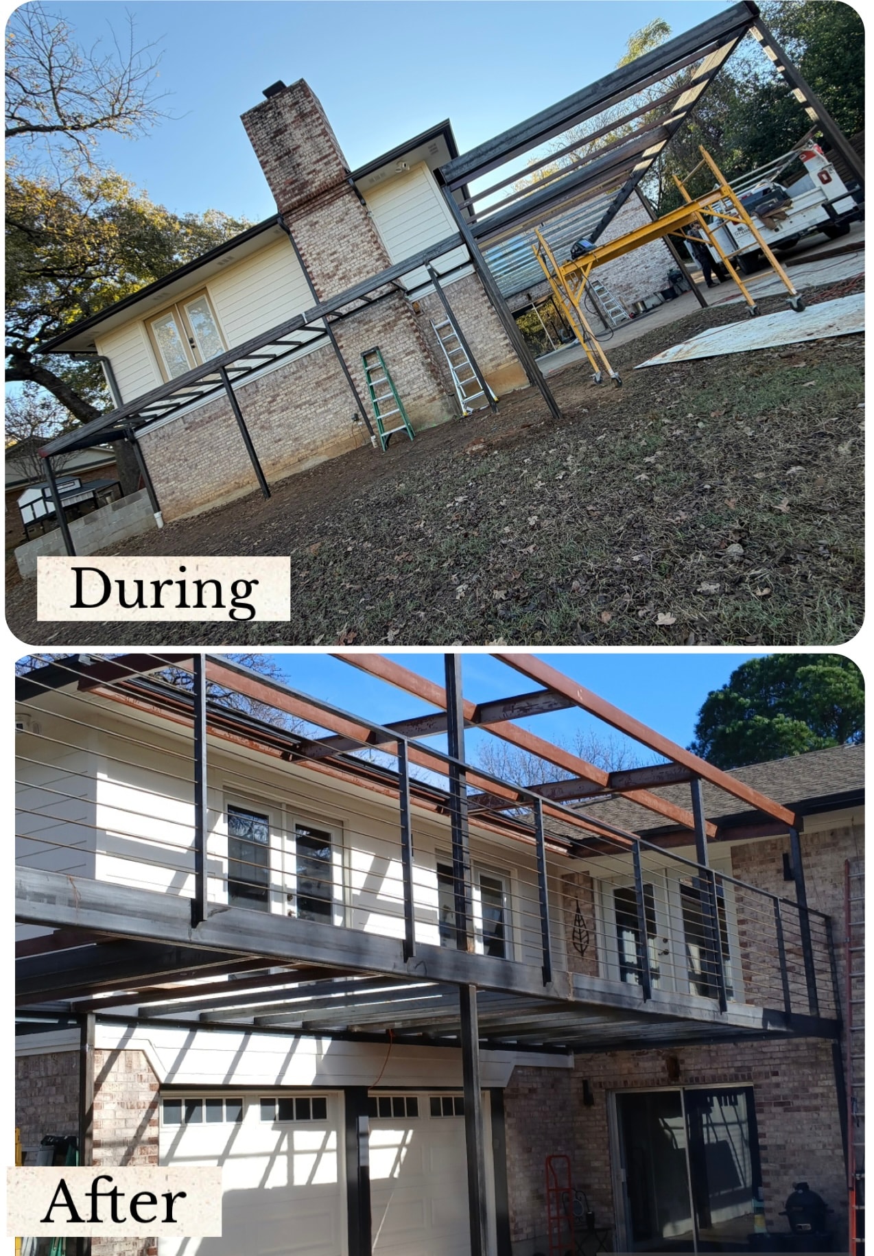 Structural renovation before and after